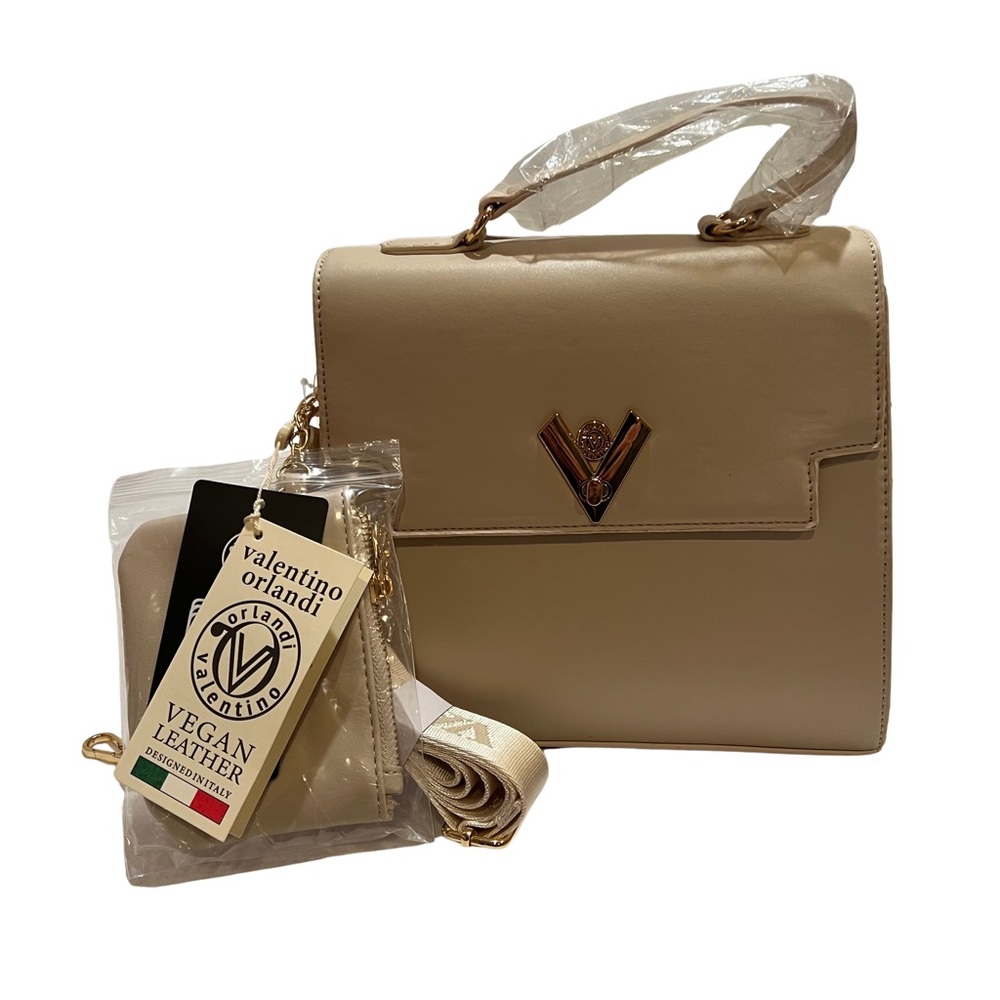 Valentino Orlandi Crossbody Bag Taupe/Gold